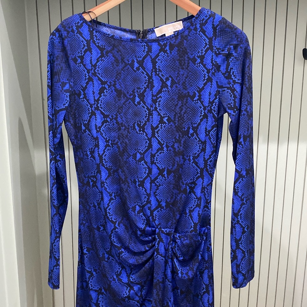 Michel Kors blue, snake print ,mini ,dress.